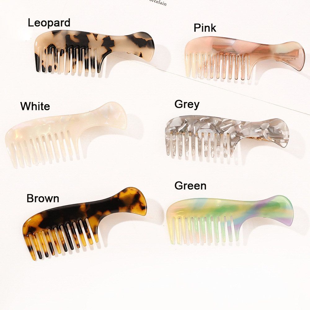 (Hàng Mới Về) Kẹp Tóc Hình Chiếc Lược Nhiều Màu Sắc Thời Trang Cho Nữ