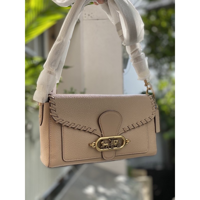 Túi Coach Jade shoulder màu nude nhã nhặn siêu sang Hàng Mỹ chính hãng