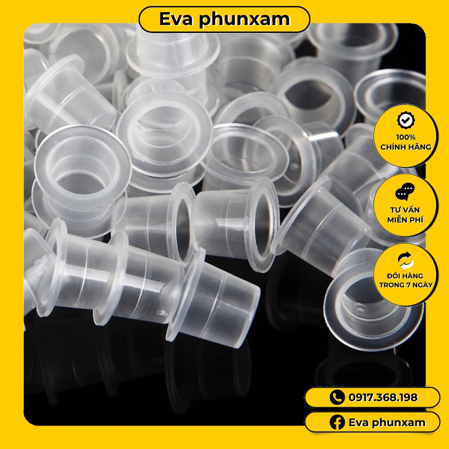 Chum nhựa đựng mực phun xăm (gói~100c)