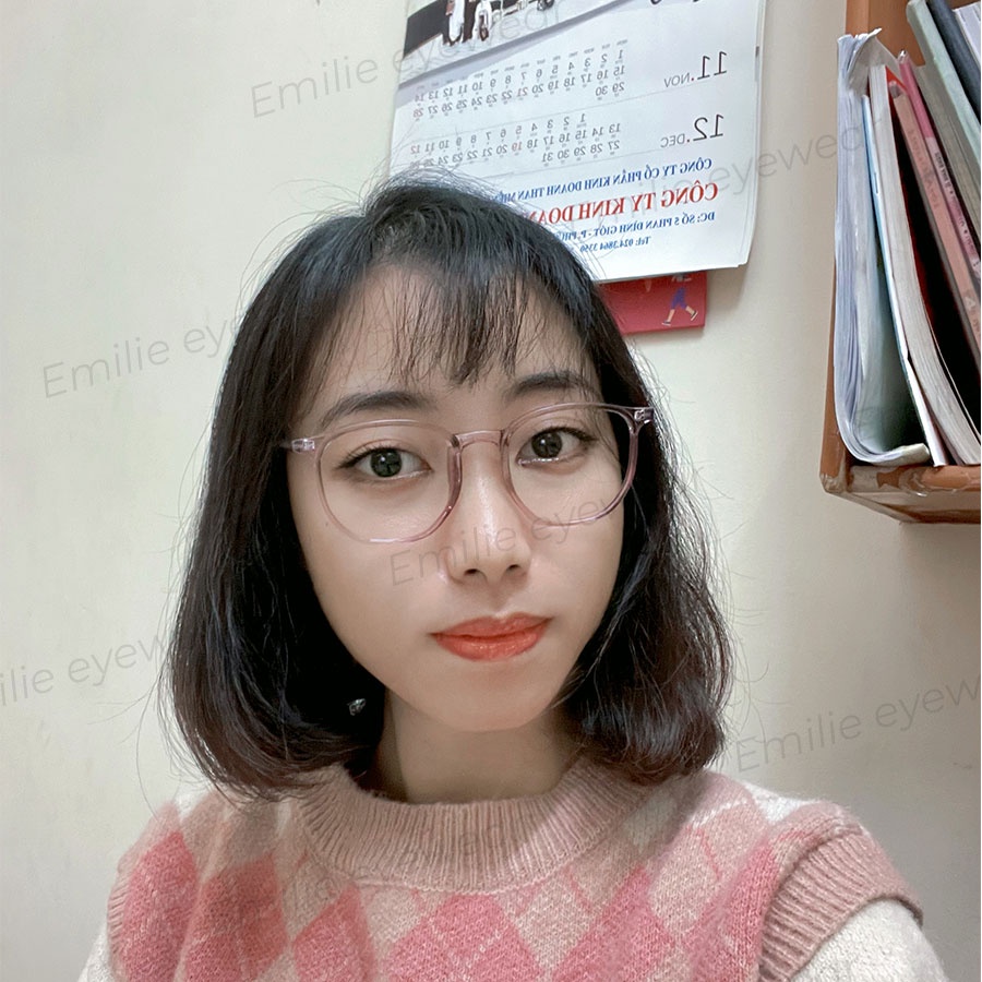 Gọng kính nữ nhựa dẻo cốt kim loại siêu chắc chắn Emilie eyewear phụ kiện thời trang 8312