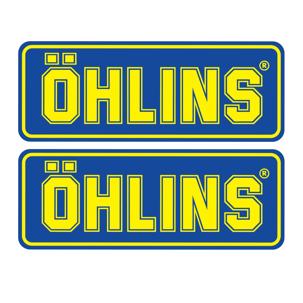 Bộ 2 Tem Ohlins Dán Xe Máy Nhiều Màu- Tem Phuộc Ohlins 12x4.5cm