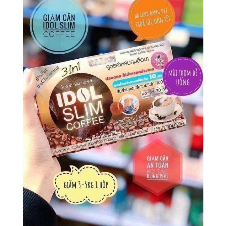 Hộp 10 gói Cà phê giảm cân idol 3in1 | BigBuy360 - bigbuy360.vn