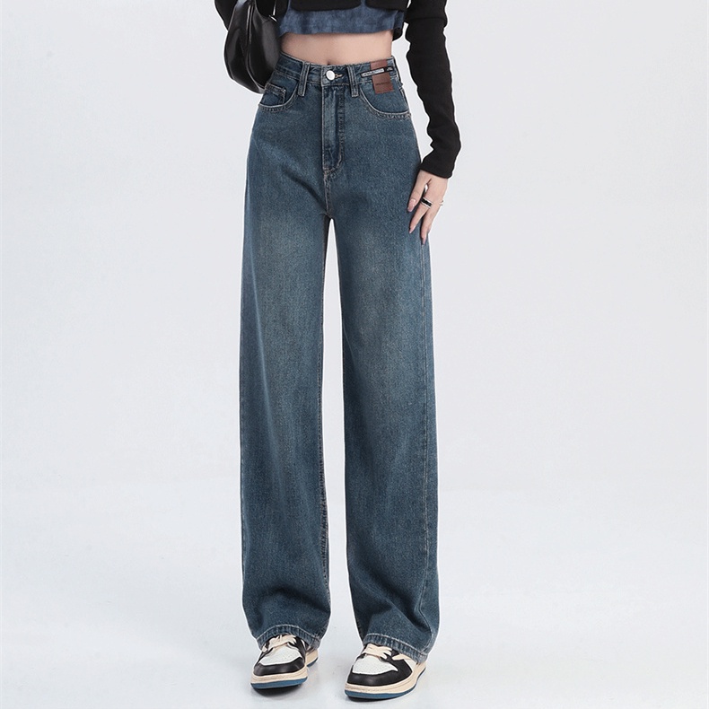 Quần Jeans Nữ Lưng Cao Ống Rộng Thời Trang Hàn Quốc Mới