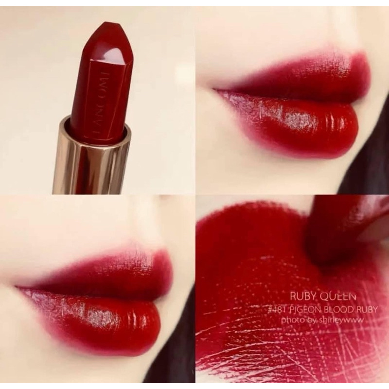 Son LANCOME 481 Pigeon Blood Ruby Đỏ Hot Trend