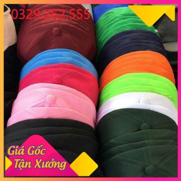 (Sale Khủng)  Sỉ mũ lưỡi trai trơn đủ mầu vải kaki đẹp