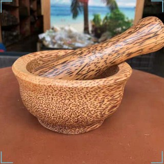 Bộ chày cối gỗ dừa tự nhiên không sáp, không sơn [ FreeShip ]