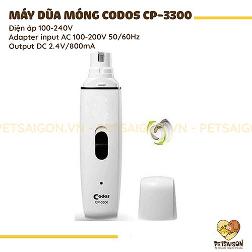 [CHÍNH HÃNG] MÁY DŨA MÓNG CODOS CP-3300 CHO CHÓ MÈO