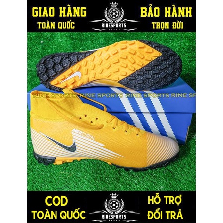 GIÀY BÓNG ĐÁ NHÂN TẠO TF Mercurial Vapor 13 PRO MÀU VÀNG HÀNG SUPER THAILAND