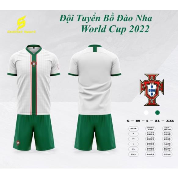 Quần áo bóng đá đồ đá banh ĐỘI TUYỂN Bồ Đào Nha - Mẫu WC 2022 
