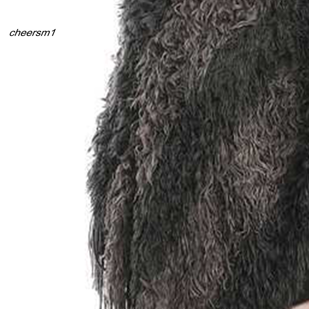 Áo choàng dệt kim dáng rộng màu sắc tương phản thanh lịch
 | BigBuy360 - bigbuy360.vn