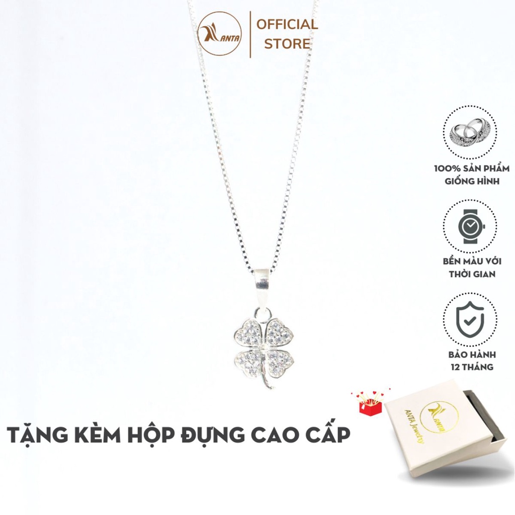 Dây chuyền bạc ATJ9072 dành cho nữ hình 4 lá cỏ ANTA Jewelry