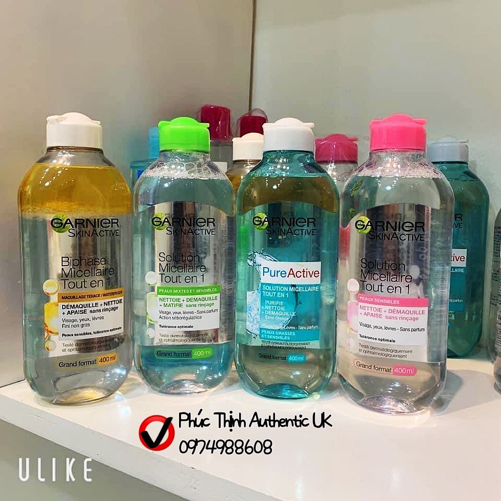 Nước Tẩy Trang Garnier Làm Sạch Sâu Lớp Trang Điểm 400 ml