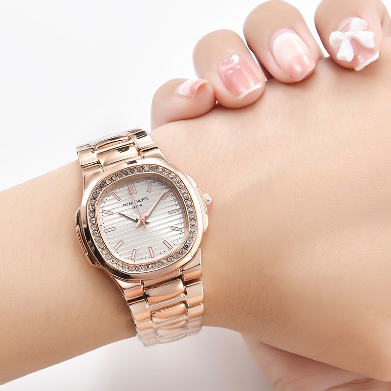 Đồng Hồ Patekphlplpe Dây Thép Sang Trọng Cho Nữ