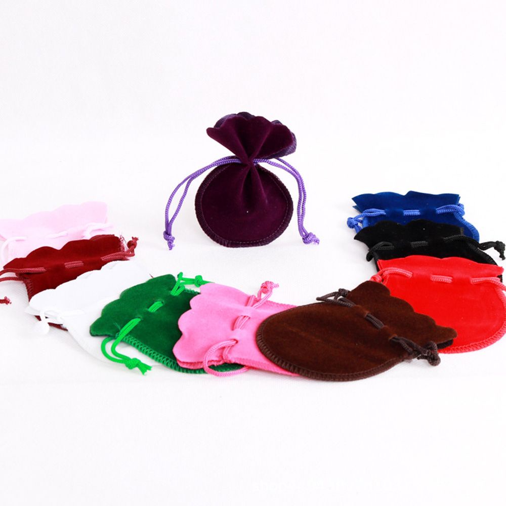 Túi dây rút đựng trang sức chống bụi bằng vải nhung nỉ