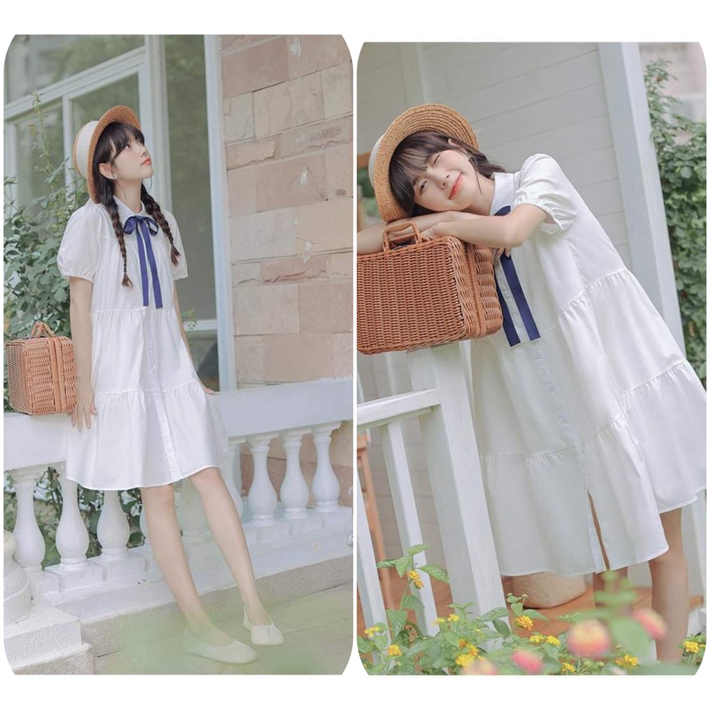 Đầm babydoll  phù hợp mọi phom người, đầm bigsize bầu bì bon chen thoải mái