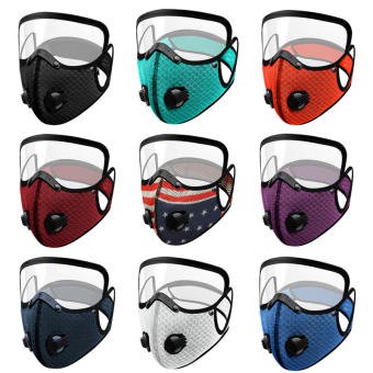 Khẩu trang Nano kháng khuẩn 5 lớp chống độc có 2 van thở lọc khí - khẩu trang chống dịch có kính chống giọt b