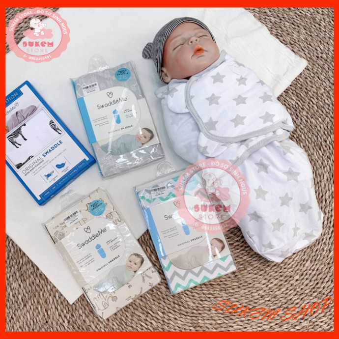 [HÀNG CHÍNH HÃNG]Ủ Kén Cho Bé/Chăn Quấn SwaddleMe Giúp Bé Ngủ Ngon Giấc, Chống Giật Mình