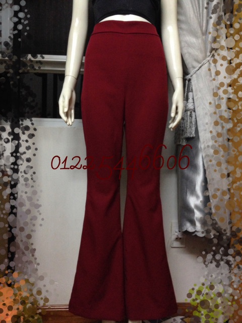 [MAY THEO SỐ ĐO]Quần ống loe lưng cao, khoá sau | BigBuy360 - bigbuy360.vn