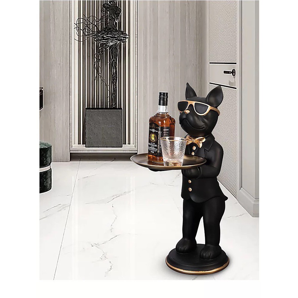 Kệ để đồ Bull Dog ☘𝑭𝑹𝑬𝑬 𝑺𝑯𝑰𝑷☘ Kệ, khay để đồ hình Bull Dog bồi bàn, Decor trang trí phòng khách