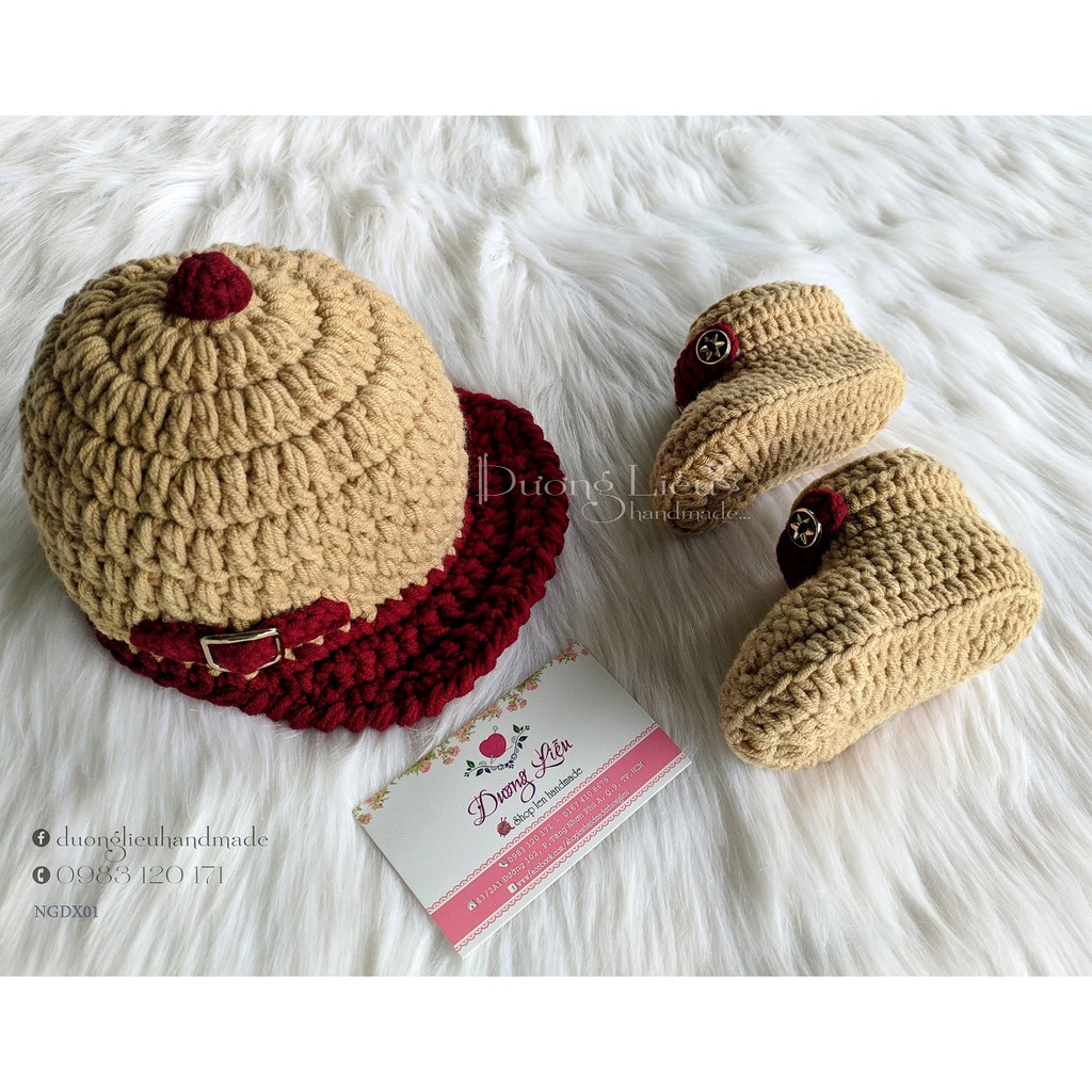 Combo giày và nón cho bé