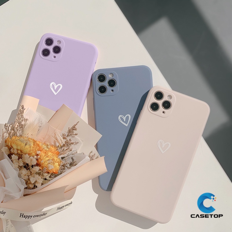 Ốp điện thoại TPU mềm dẻo in hình trái tim màu ngọt ngào cho Iphone 11 12 Pro Max X Xr Xs Max 6 6s 7 8 Plus Se 2020 12