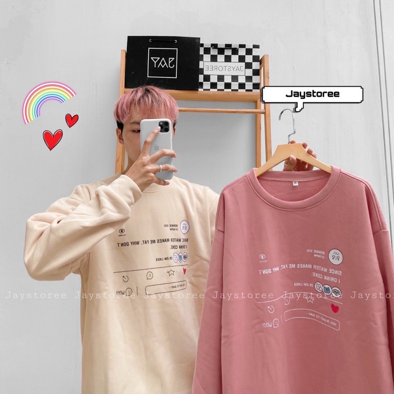 Áo Sweater Nỉ Bông Unisex VIVI [ FREESHIP ] form nam nữ unisex ❤️ Jaystoree ❤️ | BigBuy360 - bigbuy360.vn