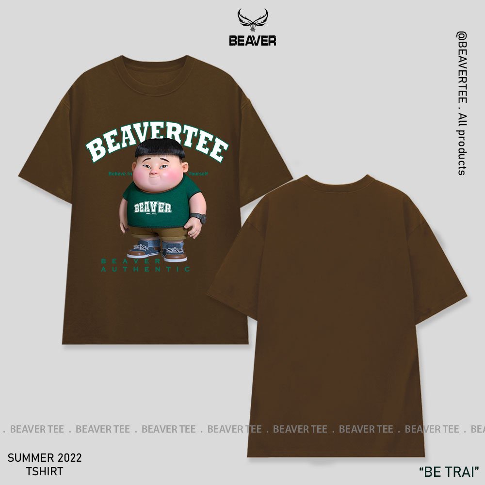 Áo thun Beaver Tee BÉ TRAI Local Brand tay lỡ form rộng nam nữ Unisex Freeship Extra