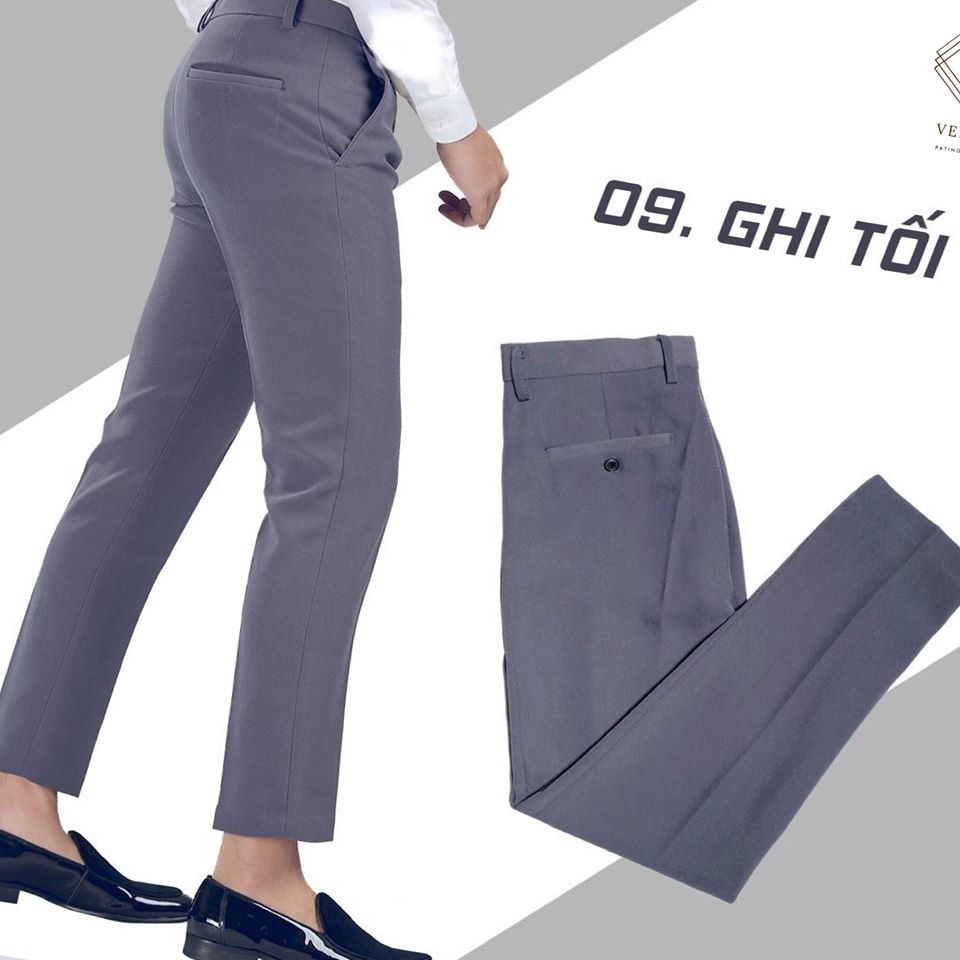 BIGSALE9.9 - Quần âu nam trơn dáng ôm vải chống nhăn chống xù, quần tây nam hàn quốc nhiều màu lựa chọn - Rẻ vô địch