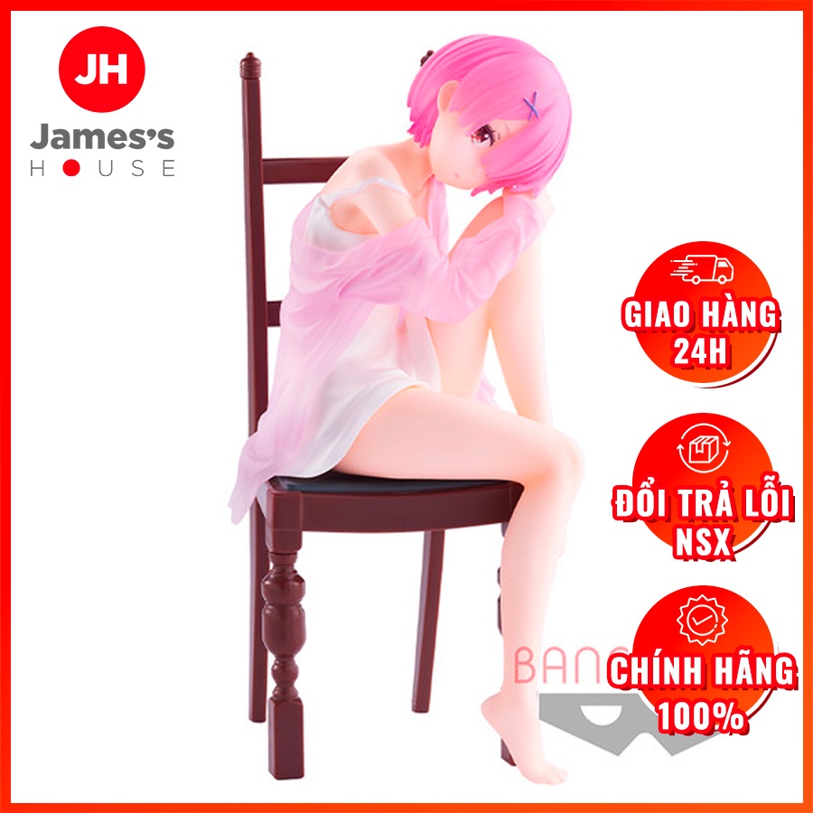 Mô Hình Figure Chính Hãng Anime Re:Zero, RAM - Relax Time (Bandai Namco Amusement, Bandai Spirits)