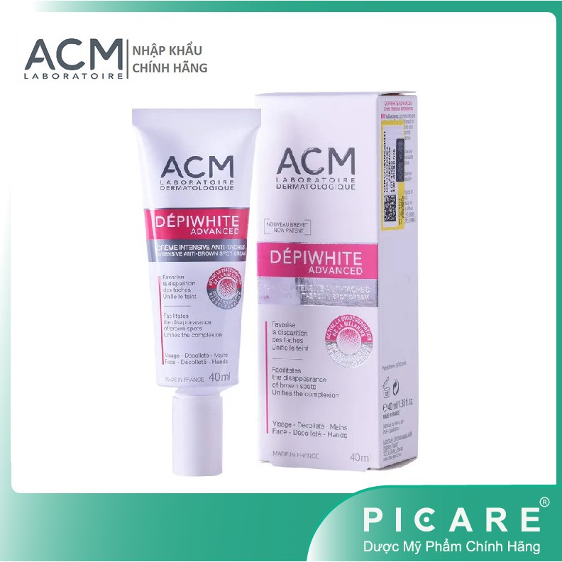 Kem dưỡng làm mờ và giảm đốm nâu tàn nhang ACM Depiwhite Advanced Intensive Anti Brown Spot Cream 40ml