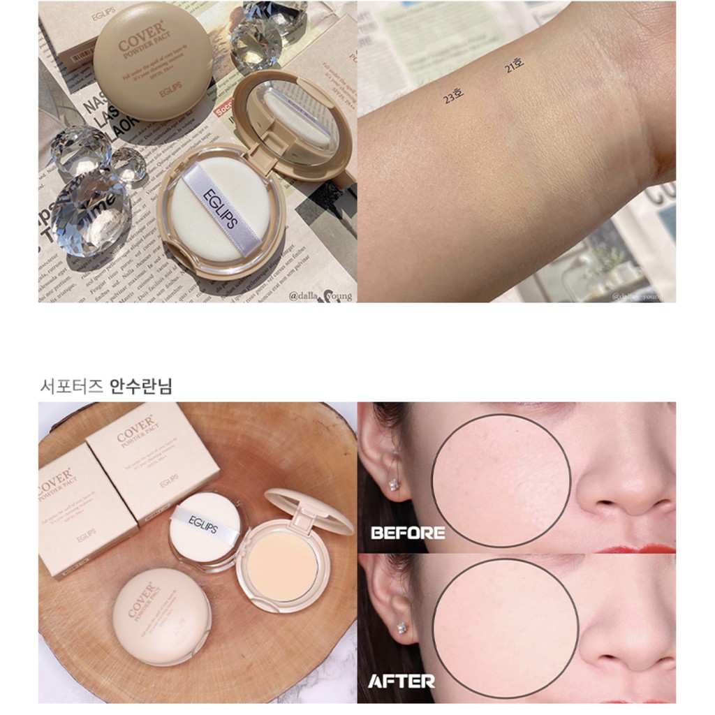 Phấn phủ Eglips Powder Pact / About Tone Powder Pact