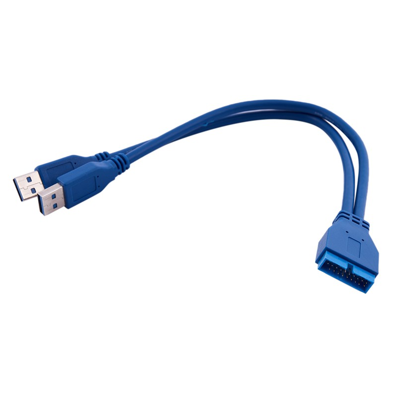 Cáp Chuyển Đổi 2 Cổng Usb 3.0 Type A Sang 20 Pin