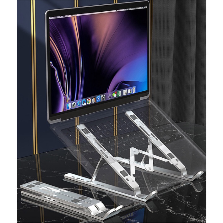 Giá đỡ LAPTOP, MACBOOK, IPAD bằng nhôm có thể điều chỉnh được độ cao, đế tản nhiệt kê laptop nhôm D102, D103, N3, N8