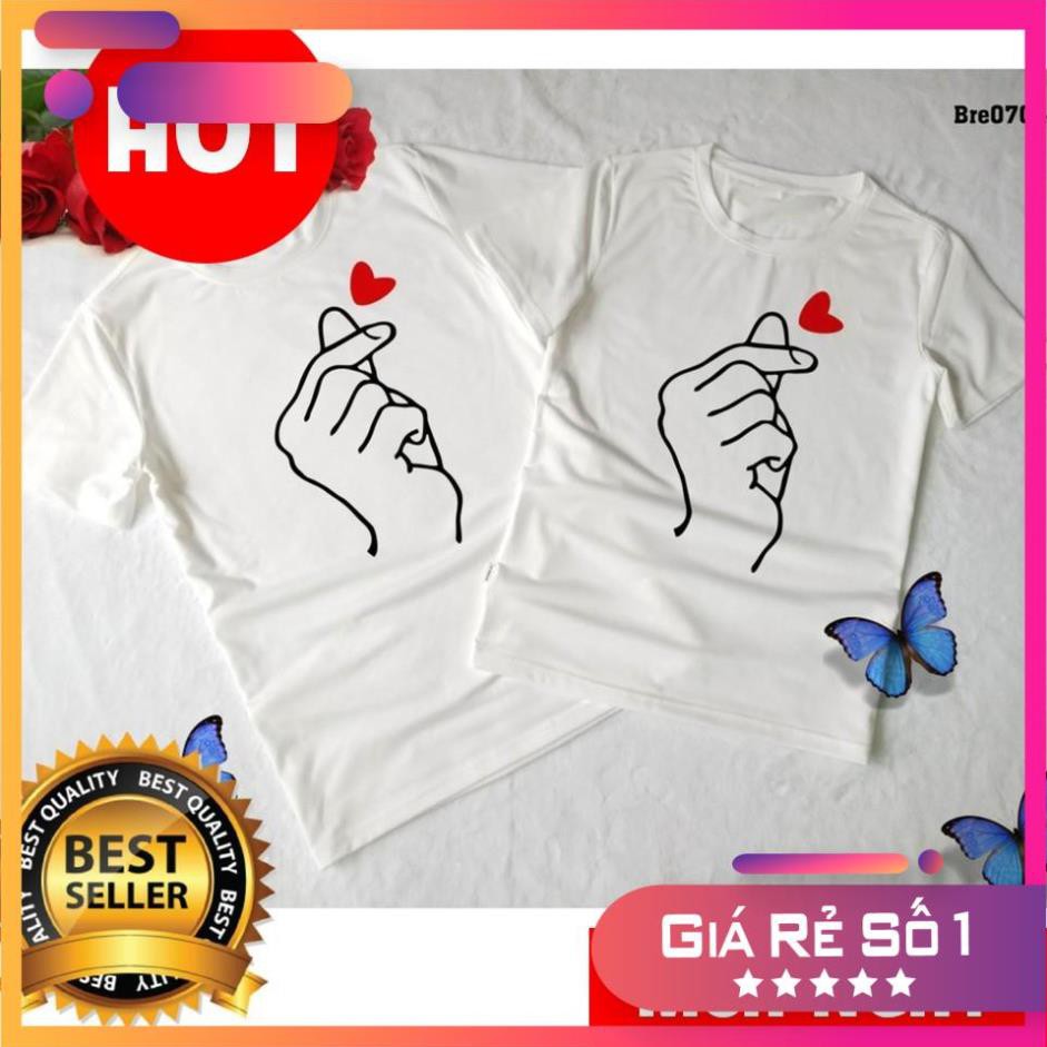 Mẫu áo đôi bắn tim giá siêu rẻ cực chất - áo thun đôi unisex dành cho tình nhân