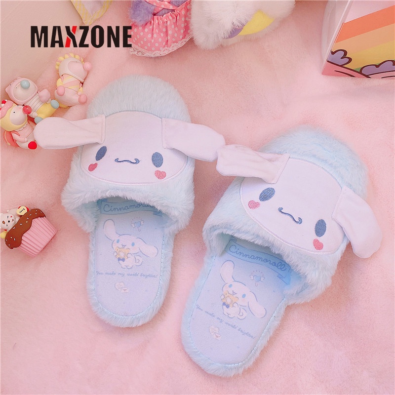 Dép Đi Trong Nhà Mềm Mại Chống Trượt Giữ Ấm Mùa Đông Hình Cinnamoroll My Melody Kuromi Purin KT Dễ Thương Cho Trẻ