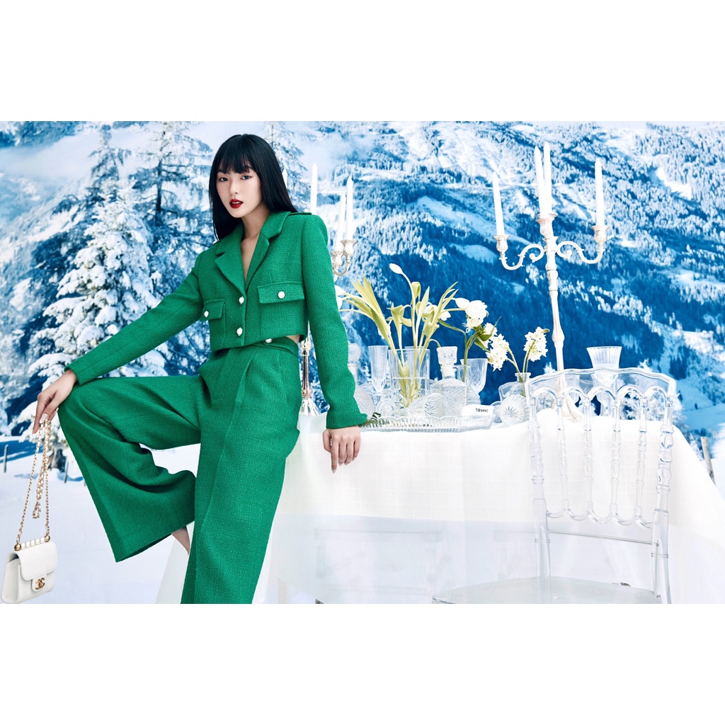 Set áo khoác tweed jacket và quần suông HUONG BOUTIQUE HBVEST168 | BigBuy360 - bigbuy360.vn