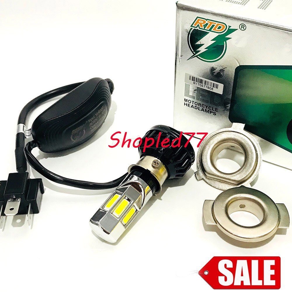 Đèn Pha Led 6 Tim RTD 25w Chính Hãng Quạt Tản Nhiệt Bảo Hành 1 Năm