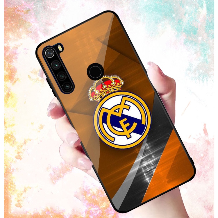Ốp Lưng XIAOMI REDMI NOTE 8 mặt kính cường lực cao cấp In hình Câu Lạc Bộ Bóng Đá