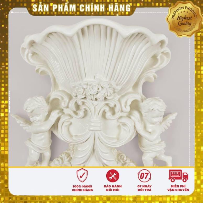 TOP_shop Bình hoa treo tường họa tiết hai thiên sứ trắng TOP_shop