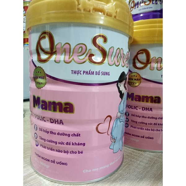 Sữa bột OneSure mama dành cho bà bầu mang thai và cho con bú lon 900g