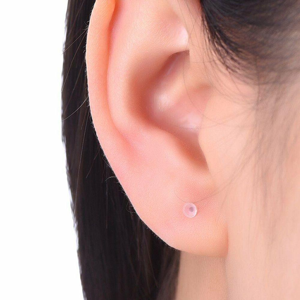 Miếng Đệm Tai Bằng Nhựa Trong Suốt Chống Dị Ứng Dùng Làm Trang Sức