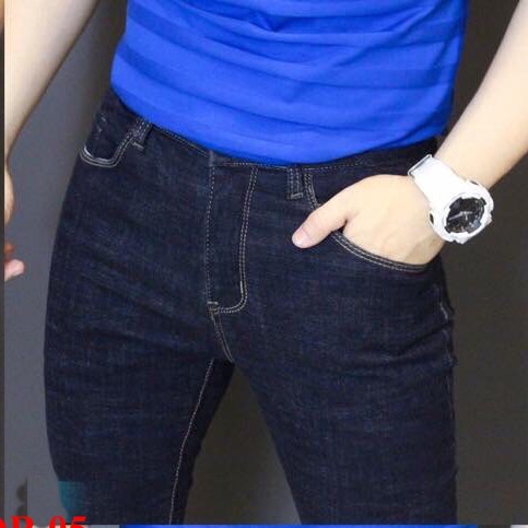 Quần Jean Nam Chất Bò XM 05 DR Xanh Trơn Phong Cách Hàn Quốc