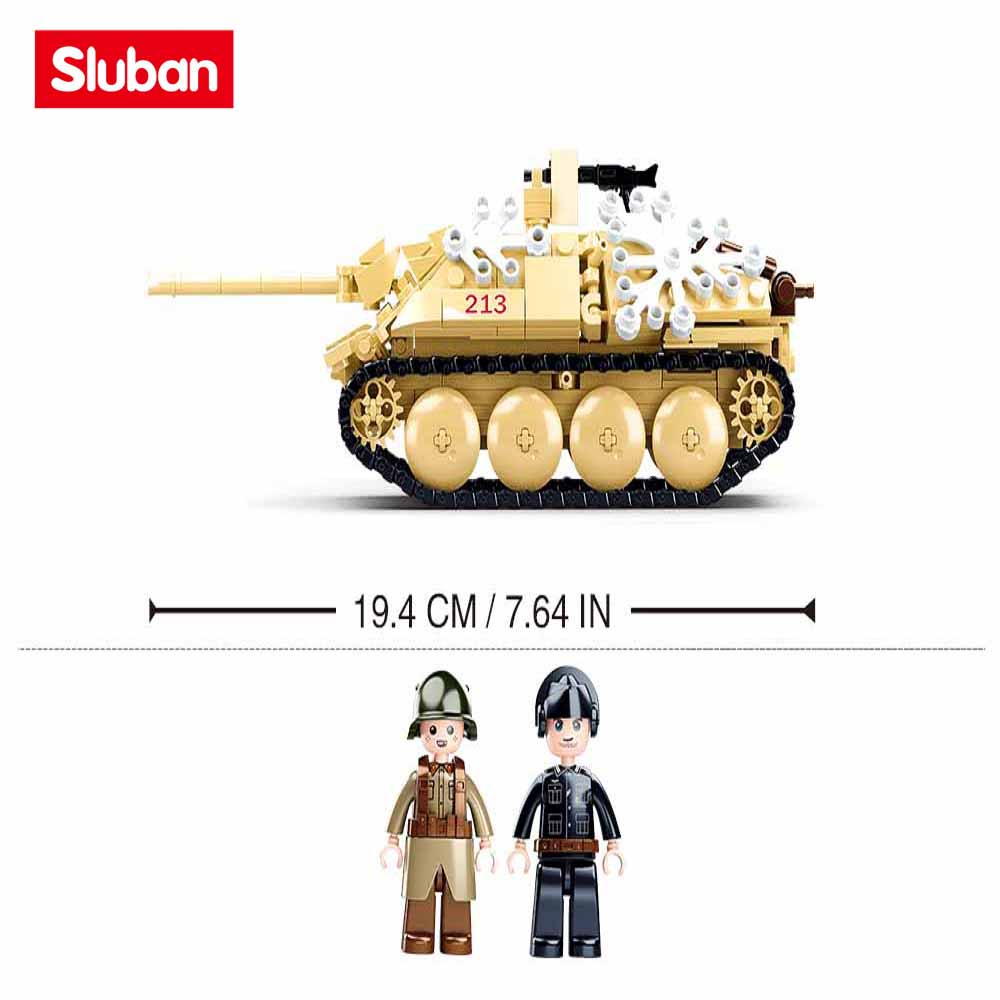 Sluban Bộ Đồ Chơi Lắp Ráp Xe Tăng Chiến Đấu 2 B0976 344 Mảnh