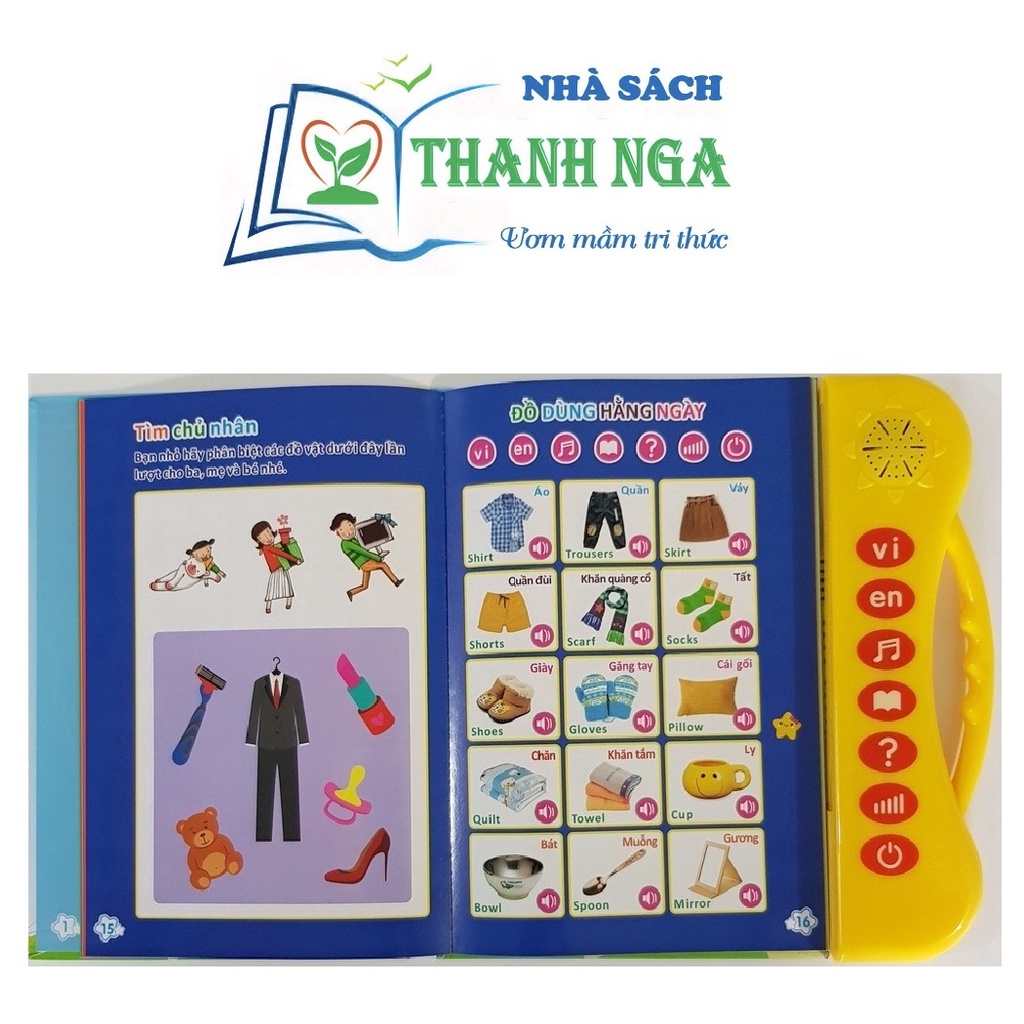 Sách - Sách điện tử song ngữ Anh - Việt Thanh Nga cho bé từ 1-7 tuổi