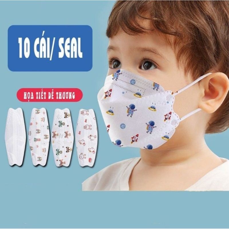 Khẩu Trang Trẻ Em Kf94 Chống Bụi, Kháng Khuẩn, Khẩu Trang Cho Bé Size 1-8 Tuổi