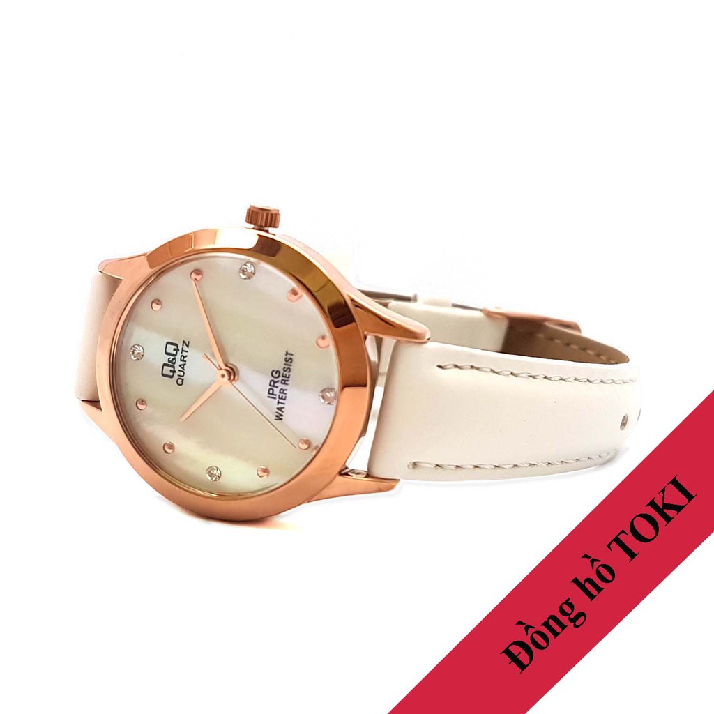 Đồng hồ nữ Q&amp;Q Citizen QZ05J101Y dây da thương hiệu Nhật Bản