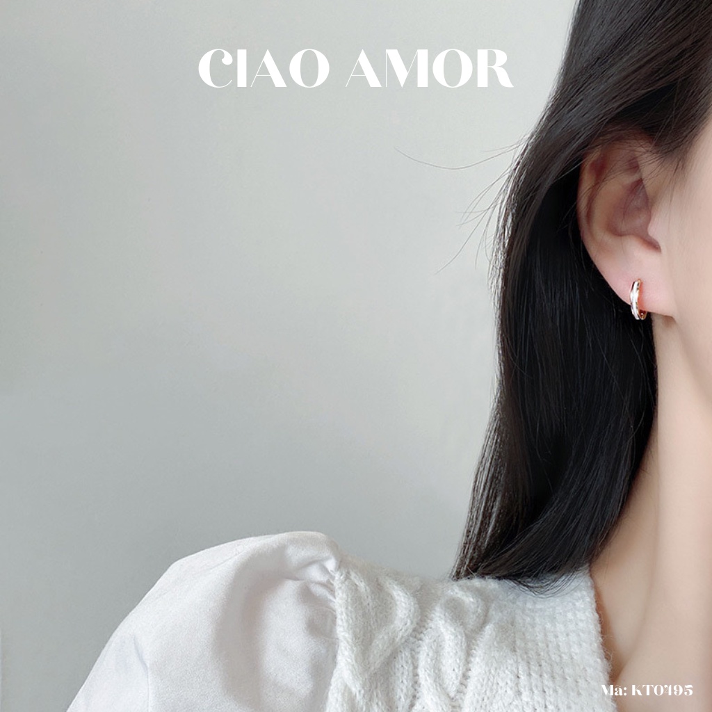 Khuyên tai nữ, Bông tai nữ vòng ôm tai mảnh thanh lịch Trang sức Ciao Amor - KT0495