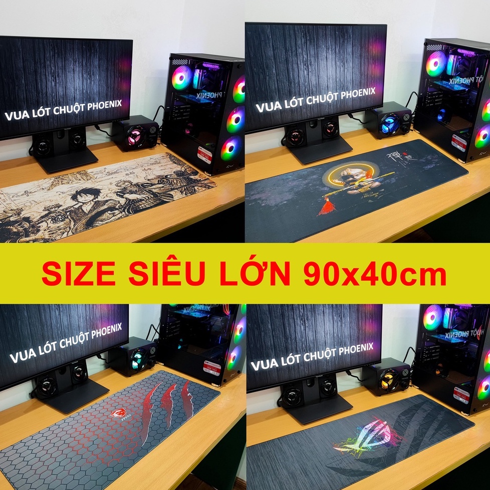 Lót chuột cỡ lớn ❤️FreeShip❤️ pad chuột chuyên game siêu bền đẹp 90x30cm