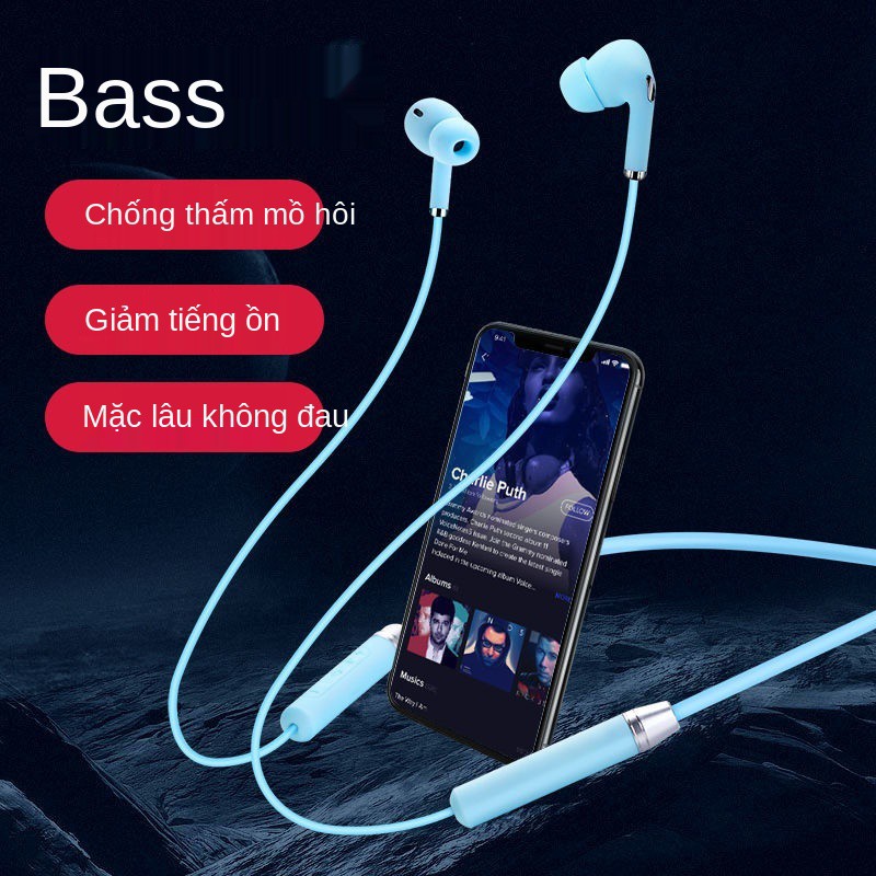 Tai nghe Bluetooth đeo cổ - hai chất lượng âm thanh cao, thời gian chờ lâu, phổ thông cho Huawei, Apple, Xiaomi, vivo