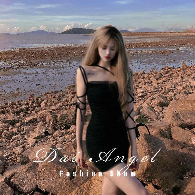 Đầm Mini Thiết Kế Cột Dây Thời Trang Mùa Hè Quyến Rũ Cho Nữ